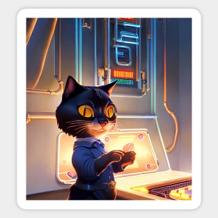 The Playful Cat Gamer Sticker